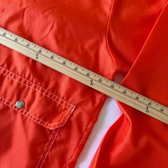 Vintage 60's Surf Jockey Orange Windbreaker Zip Up Jacket Talon Zipper Large - Picture 9 of 9